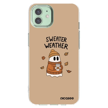 Picasee silikonski prozorni ovitek za Apple iPhone 12 - Sweater ghost