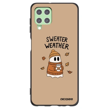 Picasee silikonski črni ovitek za Samsung Galaxy A22 A225F 4G - Sweater ghost