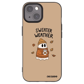 Picasee silikonski črni ovitek za Apple iPhone 15 - Sweater ghost