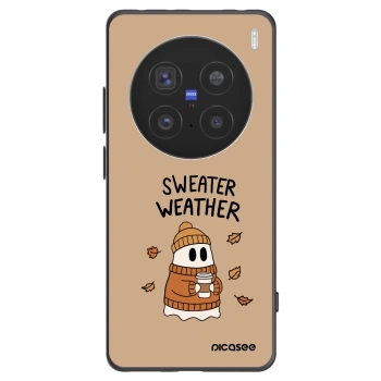 Picasee silikonski črni ovitek za Vivo X200 Pro - Sweater ghost