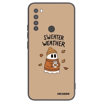 Picasee silikonski črni ovitek za Xiaomi Redmi Note 8 - Sweater ghost