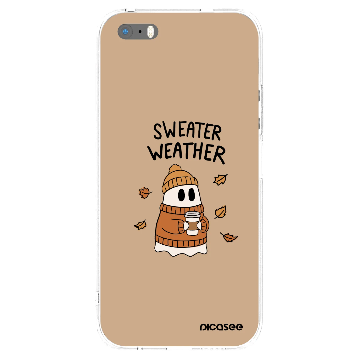 Picasee silikonski prozorni ovitek za Apple iPhone 5/5S/SE - Sweater ghost
