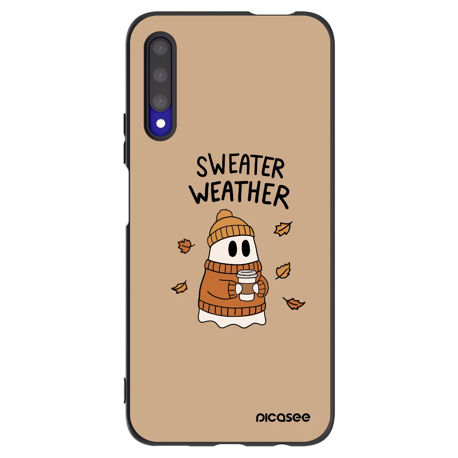 Picasee silikonski črni ovitek za Honor 9X Pro - Sweater ghost