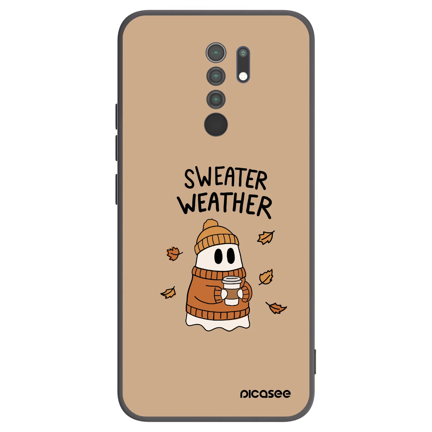 Picasee silikonski črni ovitek za Xiaomi Redmi 9 - Sweater ghost