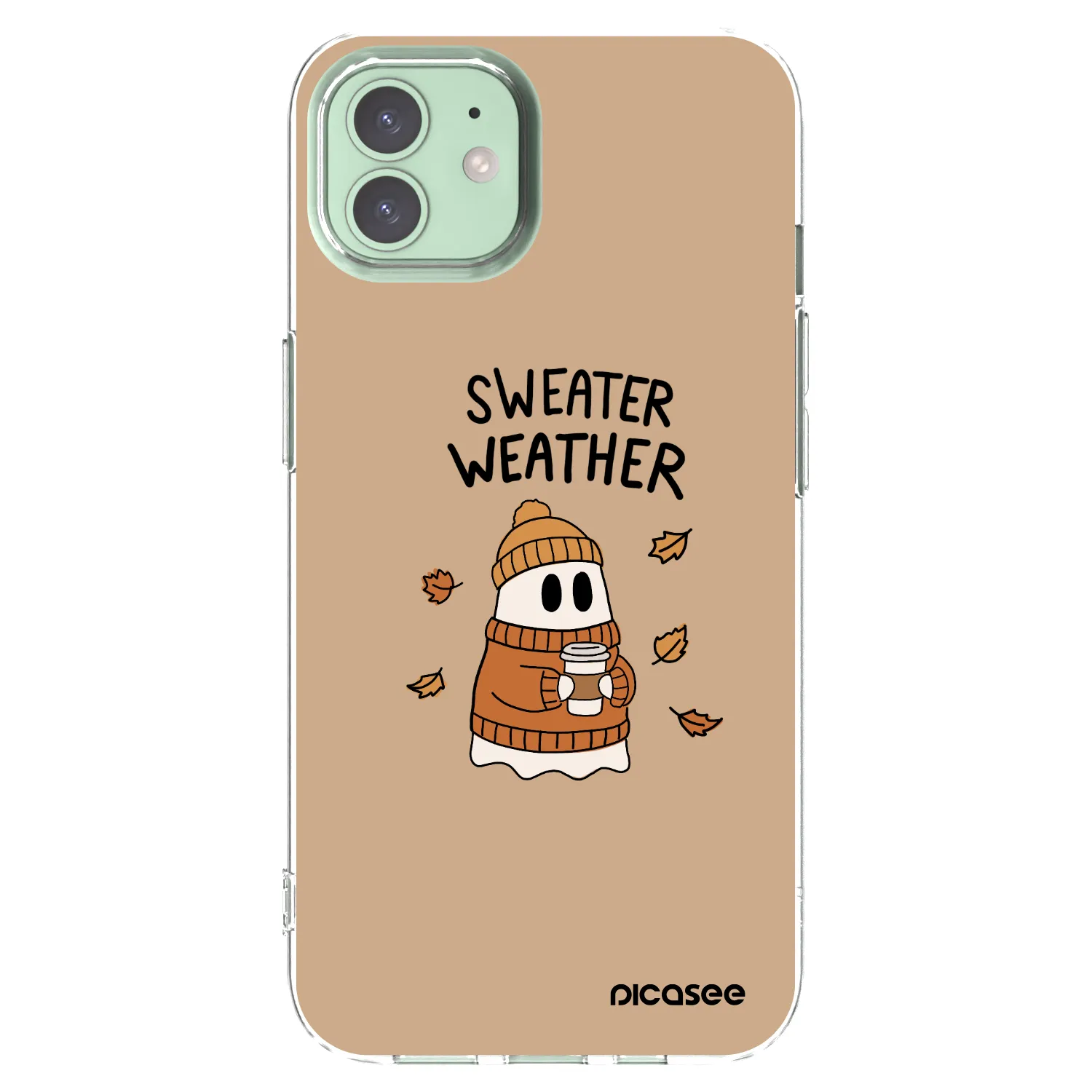 Picasee silikonski prozorni ovitek za Apple iPhone 12 - Sweater ghost