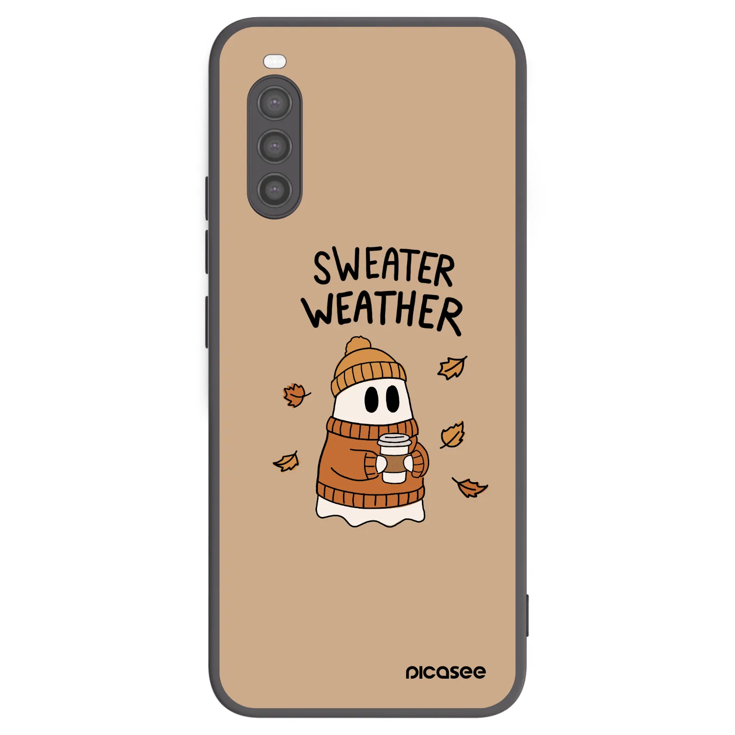 Picasee silikonski črni ovitek za Sony Xperia 10 II - Sweater ghost