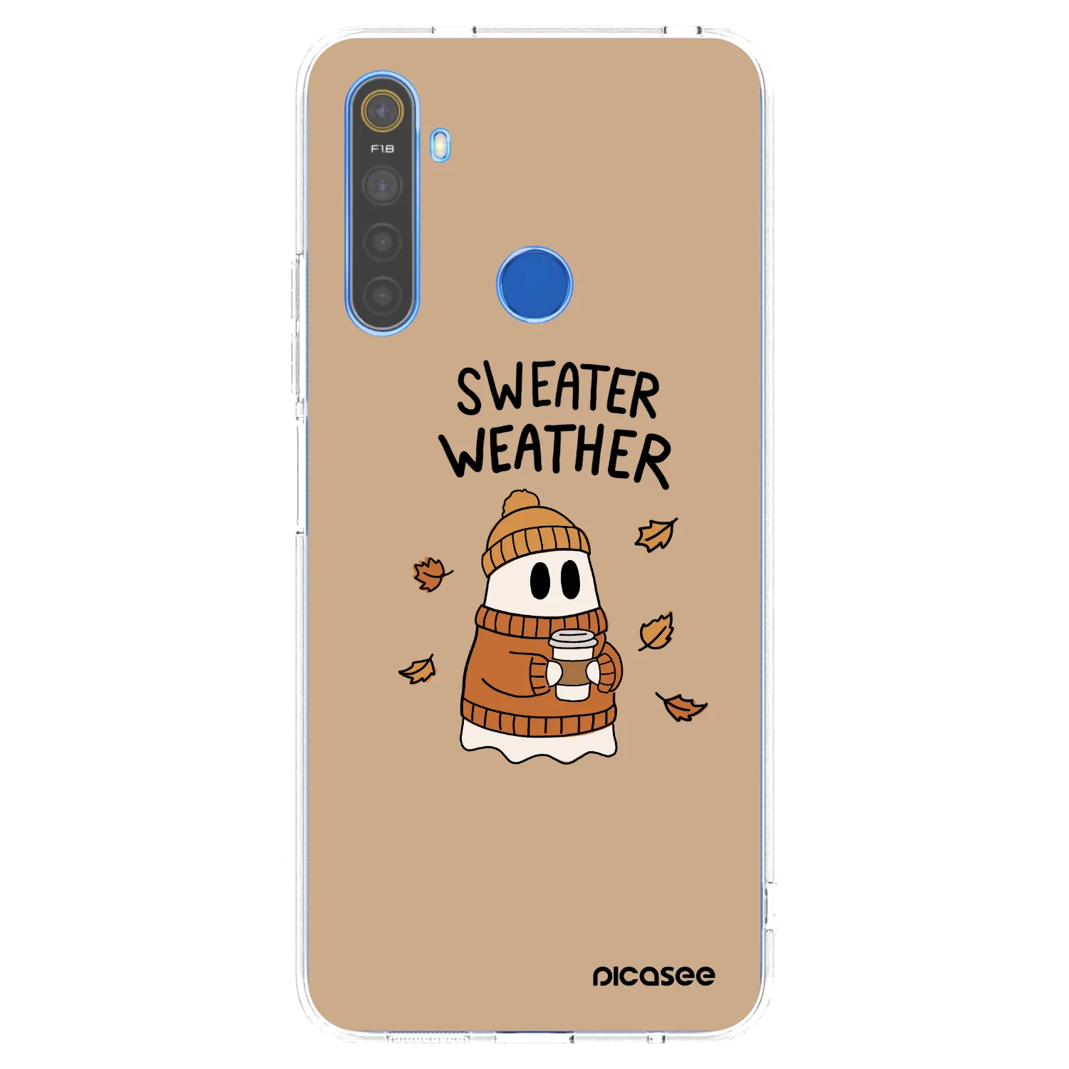 Picasee silikonski prozorni ovitek za Realme 5 - Sweater ghost