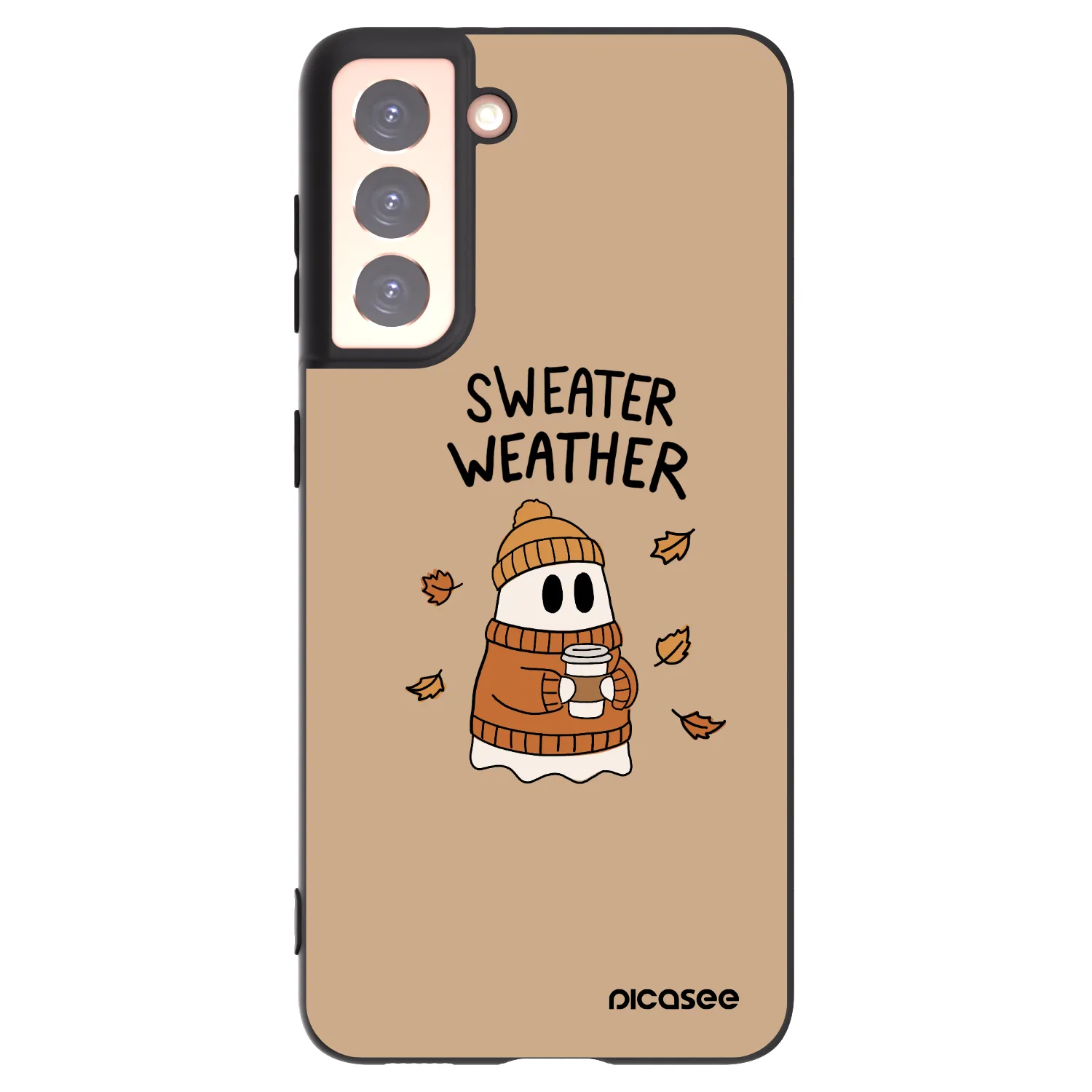 Picasee silikonski črni ovitek za Samsung Galaxy S21 5G G991B - Sweater ghost