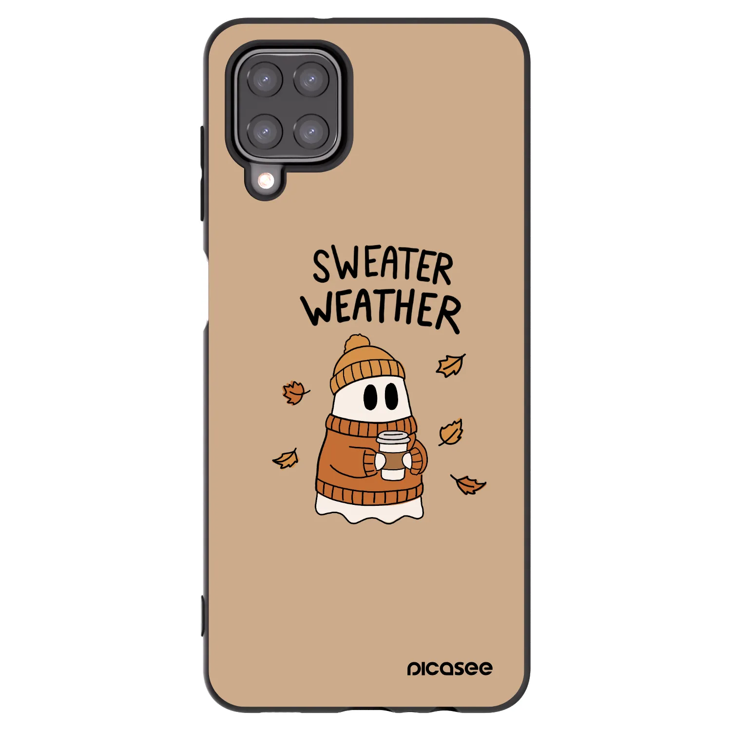 Picasee silikonski črni ovitek za Samsung Galaxy A12 A125F - Sweater ghost
