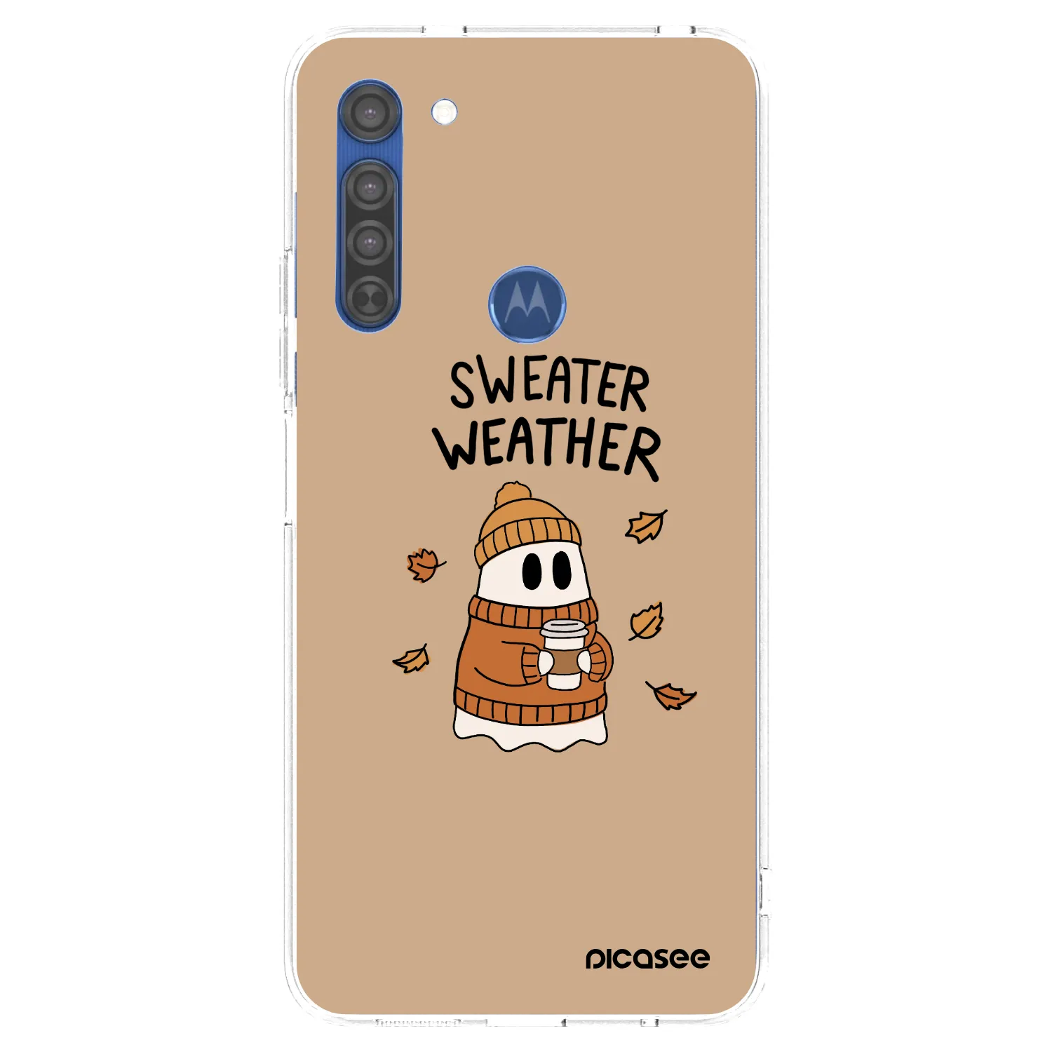 Picasee silikonski prozorni ovitek za Motorola Moto G8 - Sweater ghost