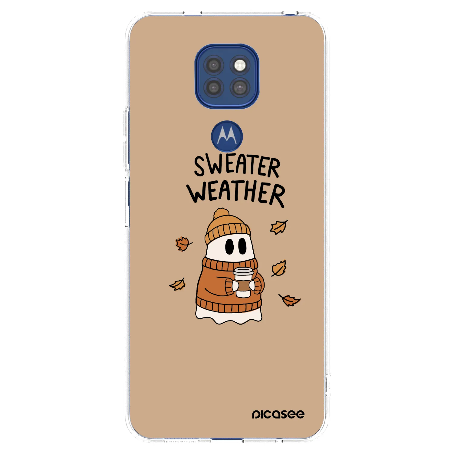 Picasee silikonski prozorni ovitek za Motorola Moto G9 Play - Sweater ghost