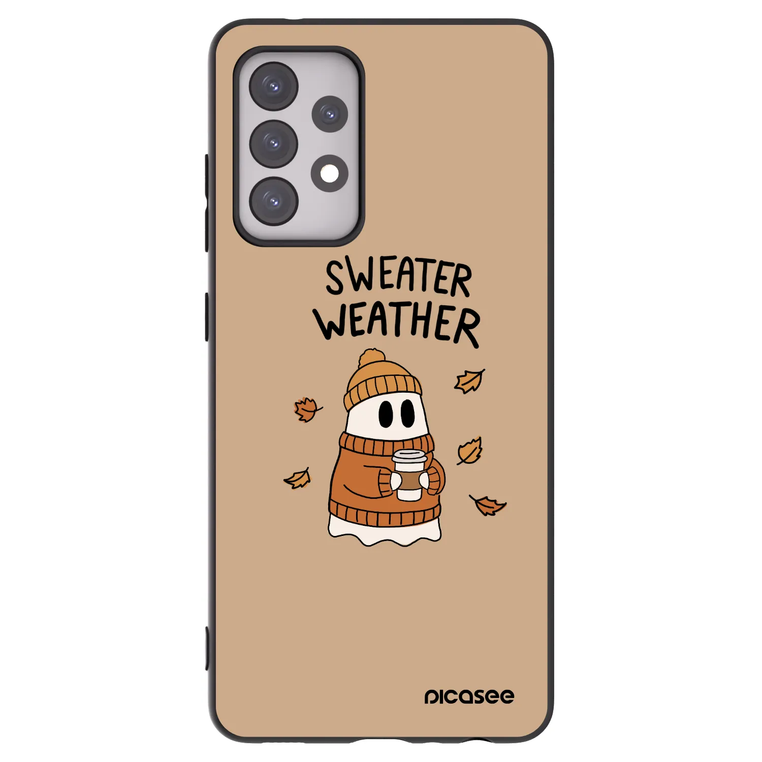 Picasee silikonski črni ovitek za Samsung Galaxy A52 5G A525F - Sweater ghost