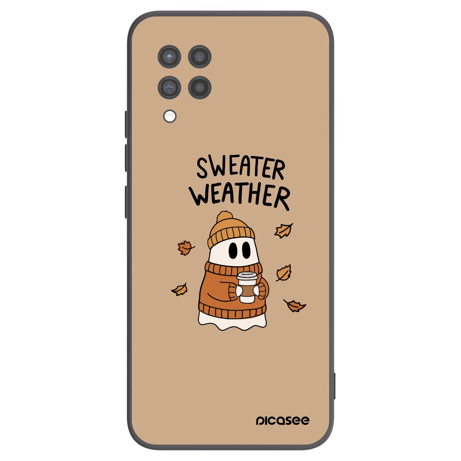 Picasee silikonski črni ovitek za Samsung Galaxy A42 A426B - Sweater ghost