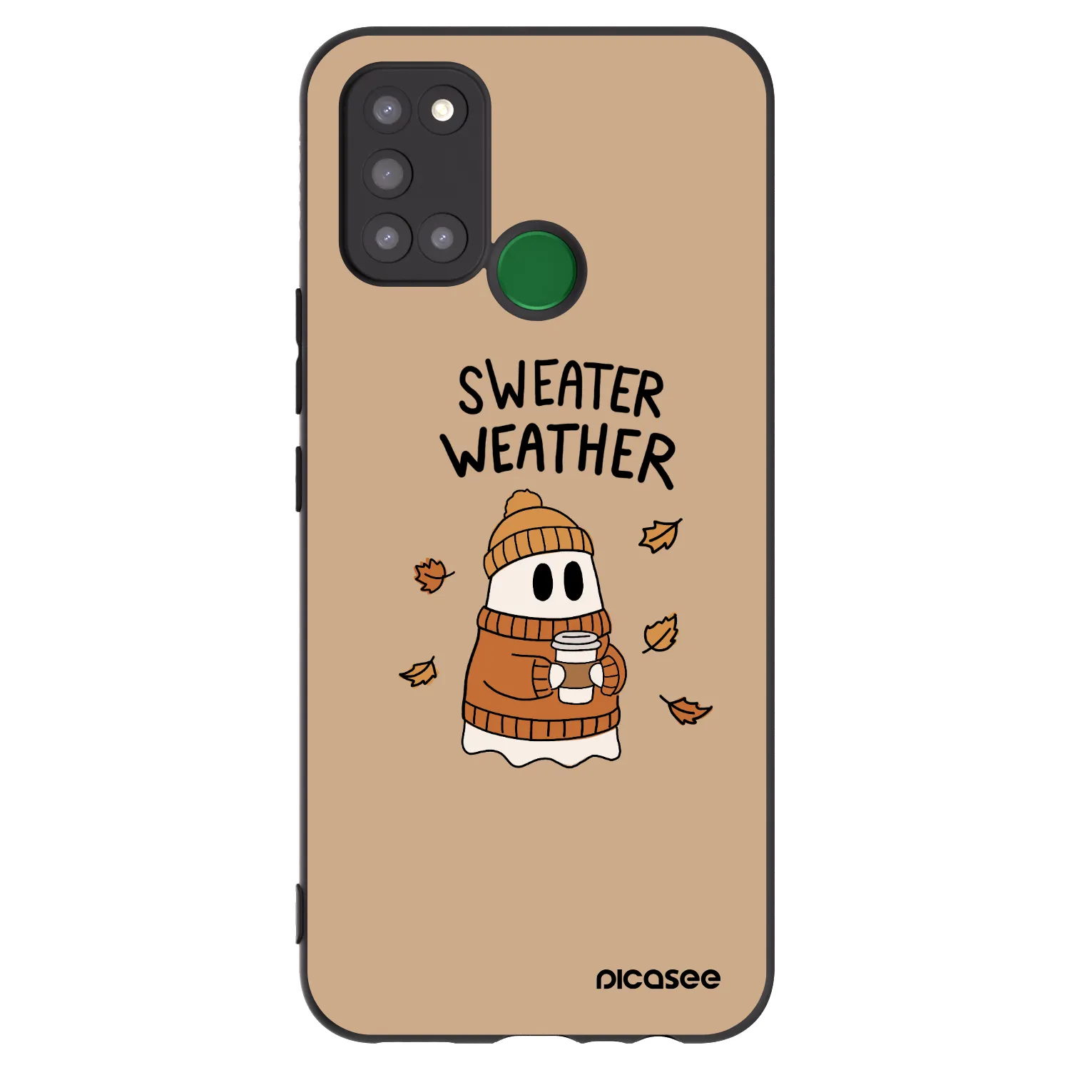 Picasee silikonski črni ovitek za Realme 7i - Sweater ghost