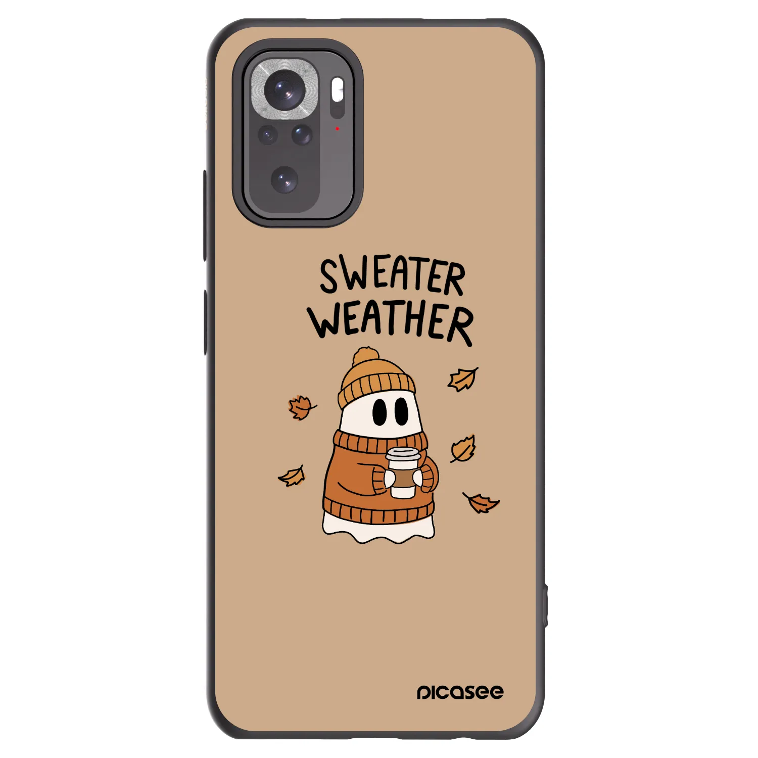 Picasee silikonski črni ovitek za Xiaomi Redmi Note 10S - Sweater ghost