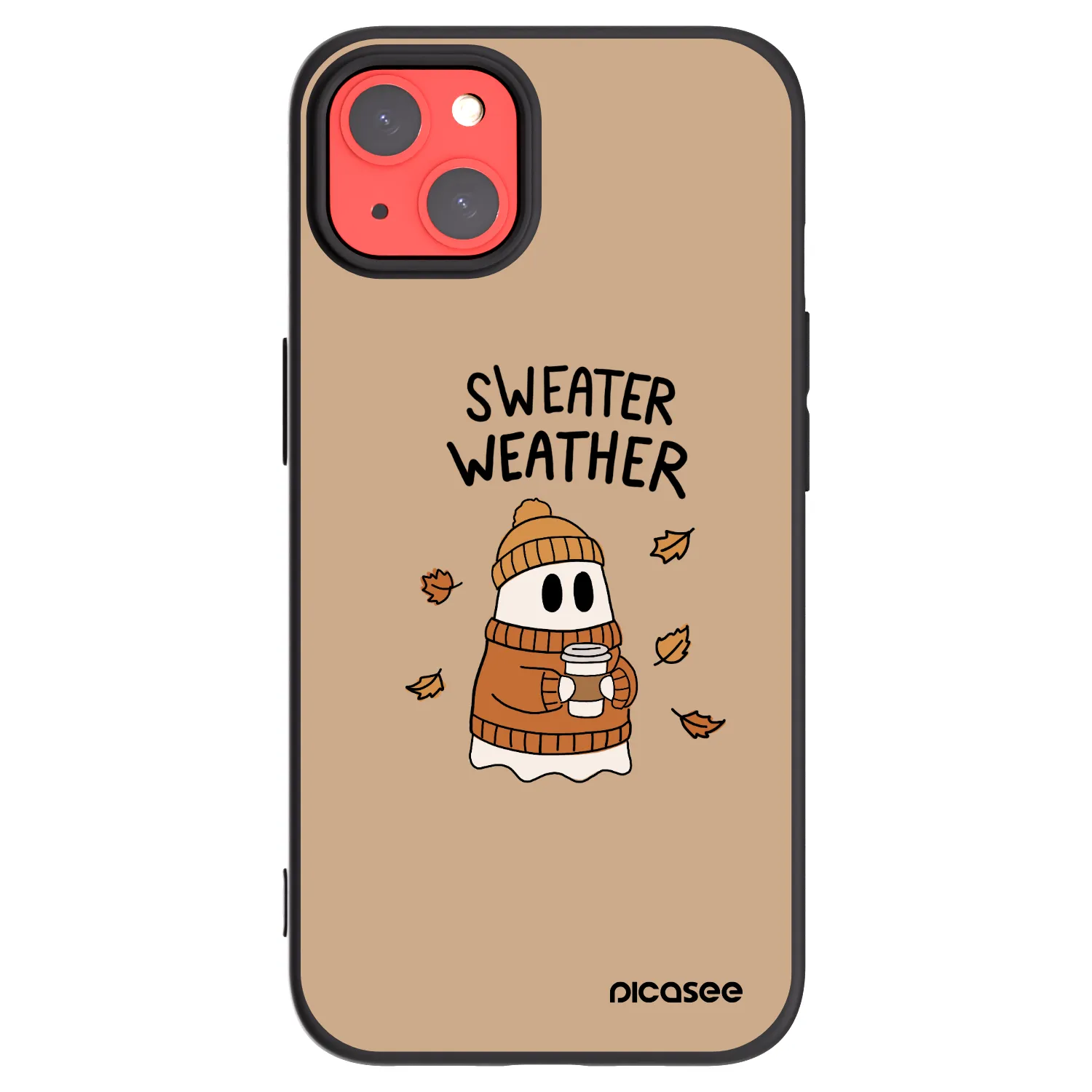 Picasee silikonski črni ovitek za Apple iPhone 13 - Sweater ghost