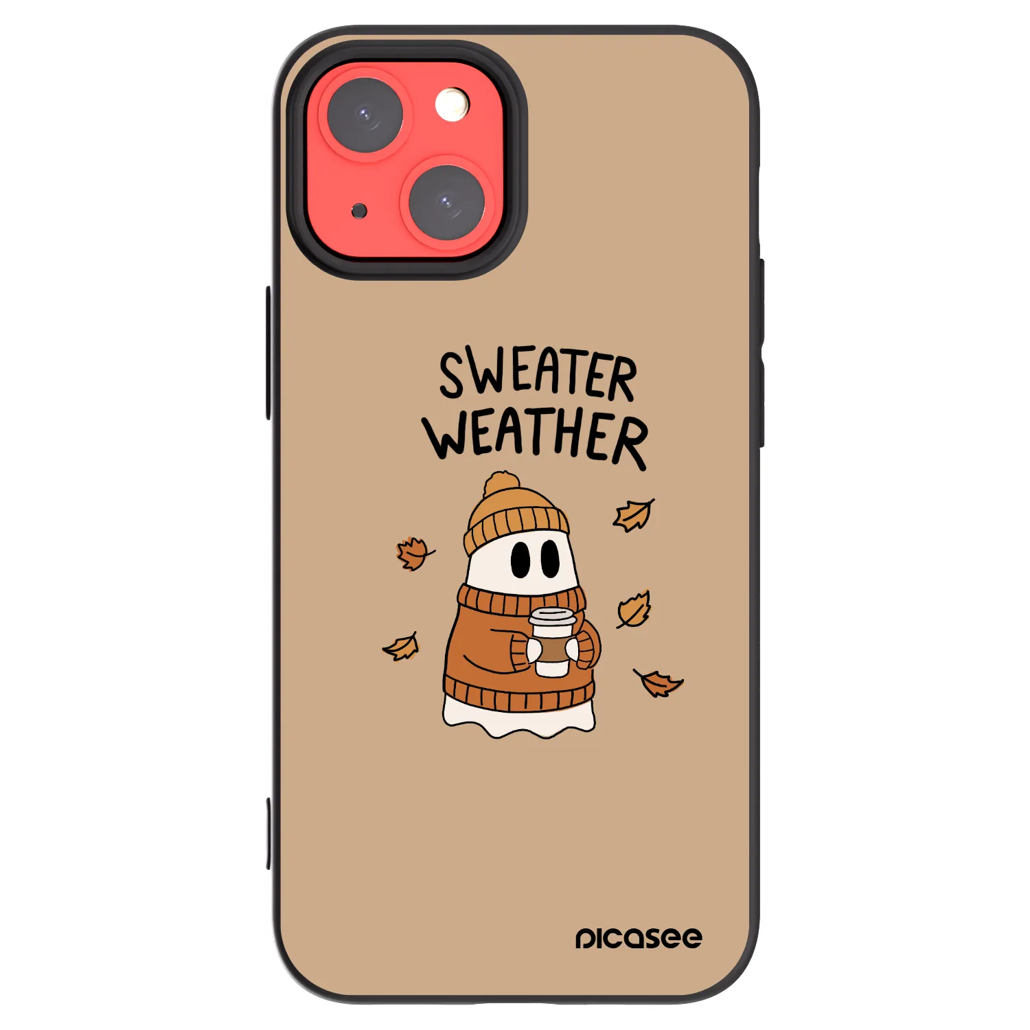 Picasee silikonski črni ovitek za Apple iPhone 13 mini - Sweater ghost