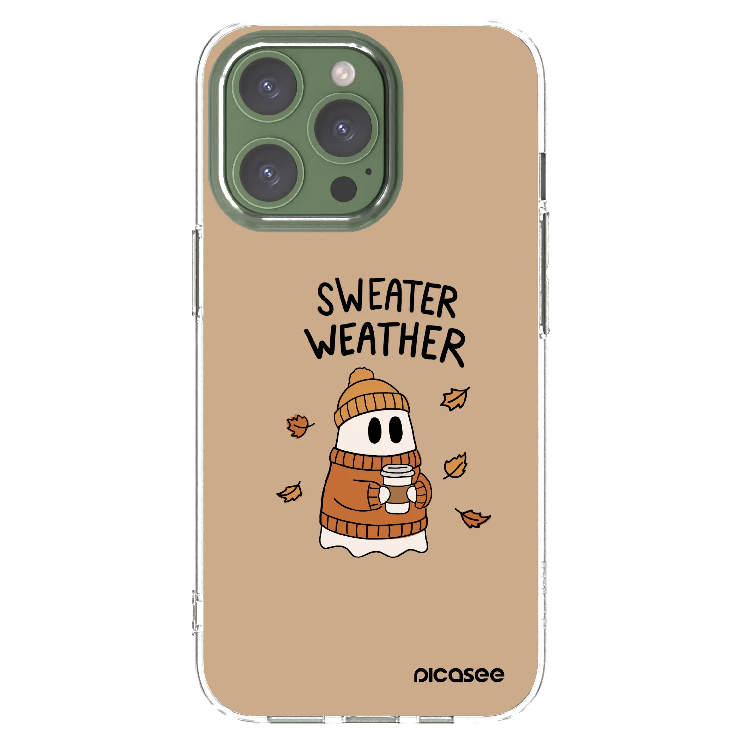 Picasee silikonski prozorni ovitek za Apple iPhone 13 Pro - Sweater ghost