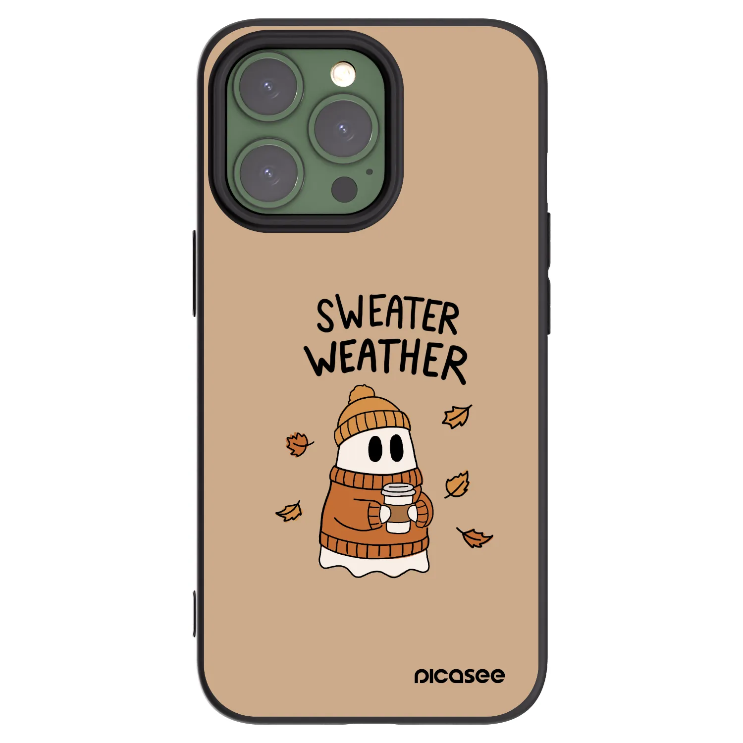 Picasee silikonski črni ovitek za Apple iPhone 13 Pro - Sweater ghost