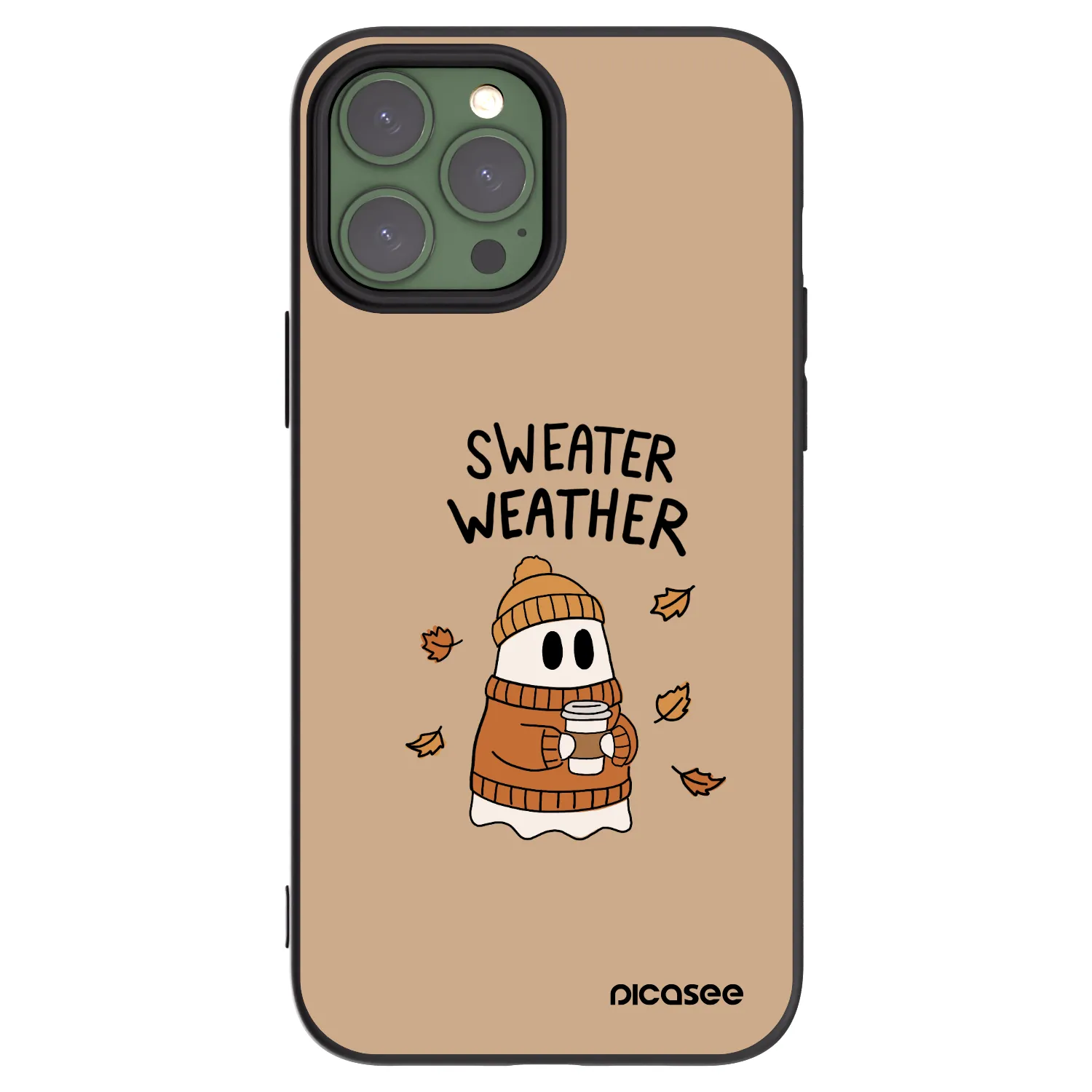 Picasee silikonski črni ovitek za Apple iPhone 13 Pro Max - Sweater ghost
