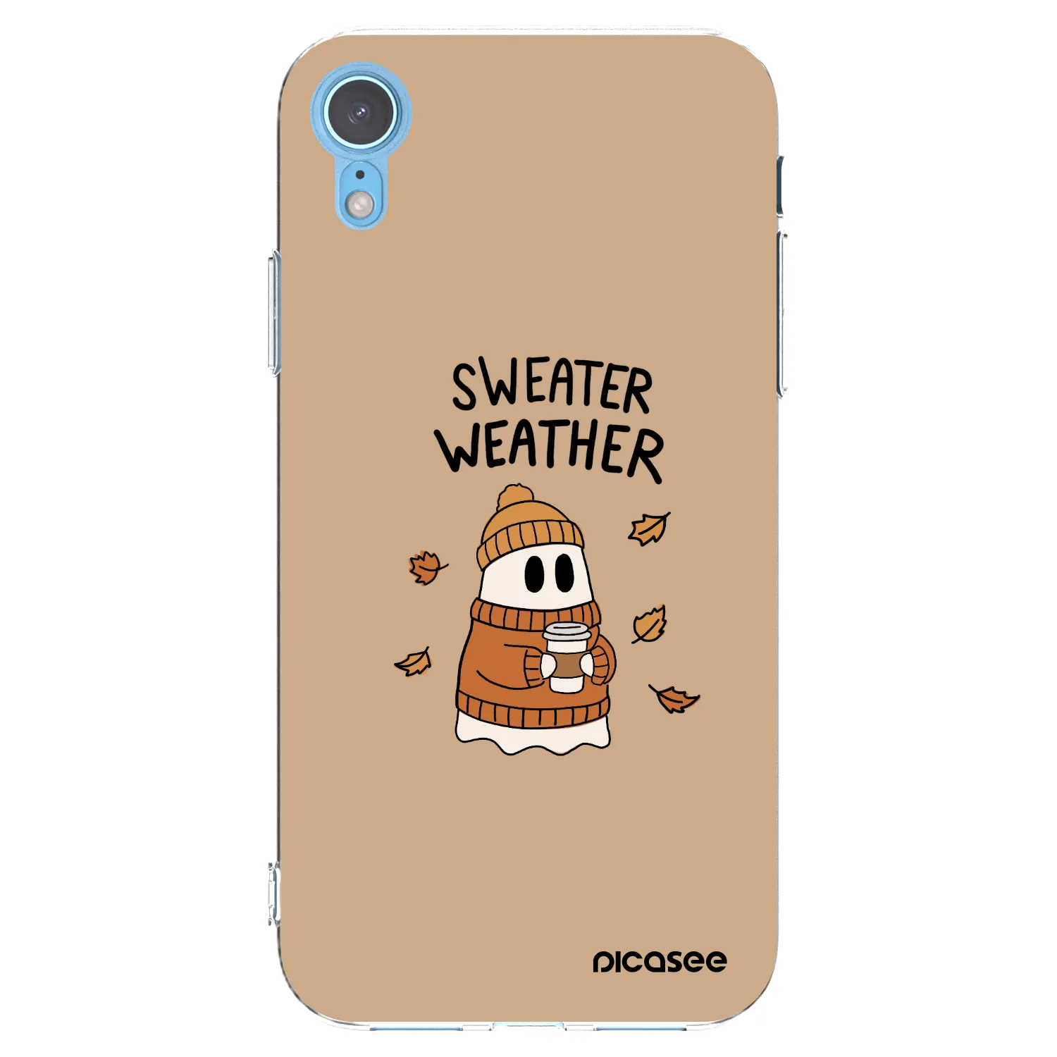 Picasee silikonski prozorni ovitek za Apple iPhone XR - Sweater ghost