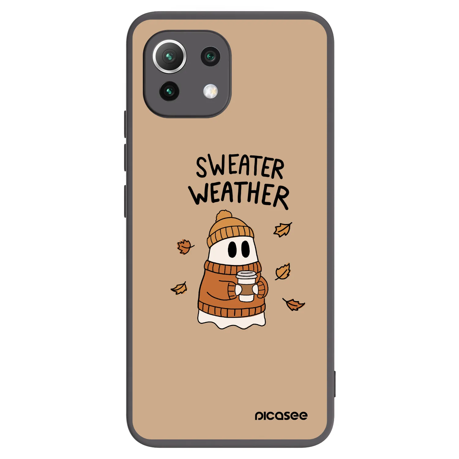 Picasee silikonski črni ovitek za Xiaomi 11 Lite 5G NE - Sweater ghost