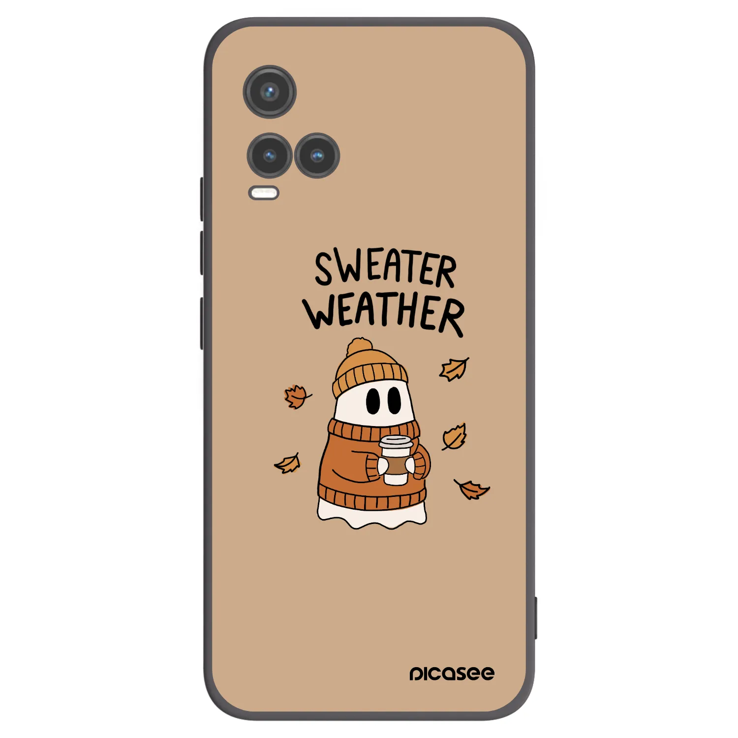 Picasee silikonski črni ovitek za Vivo Y33s - Sweater ghost