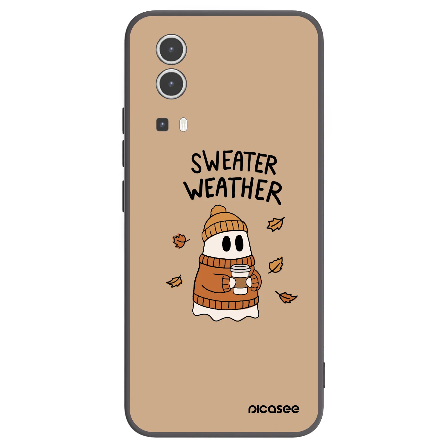 Picasee silikonski črni ovitek za Vivo Y72 5G - Sweater ghost