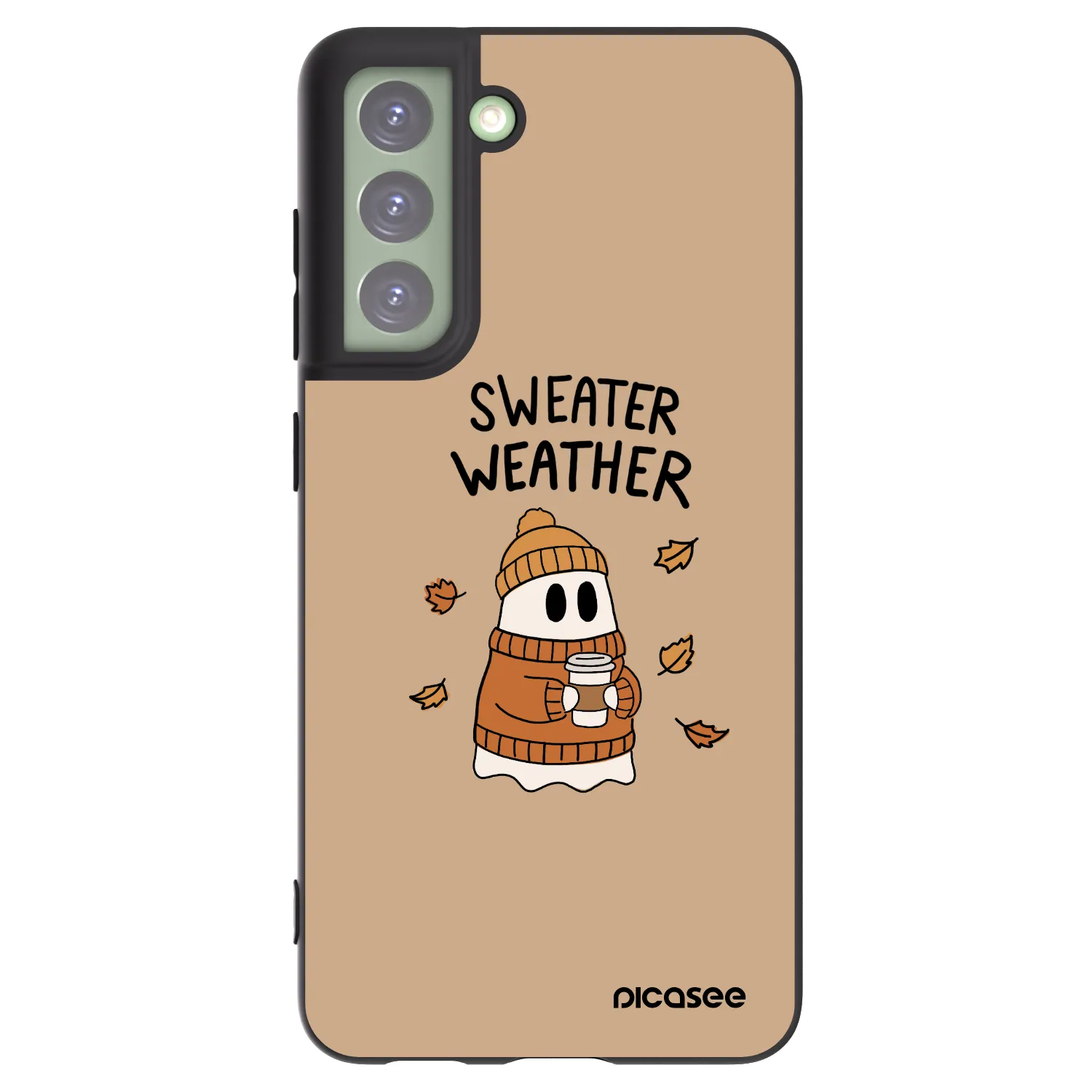 Picasee silikonski črni ovitek za Samsung Galaxy S21 FE 5G - Sweater ghost