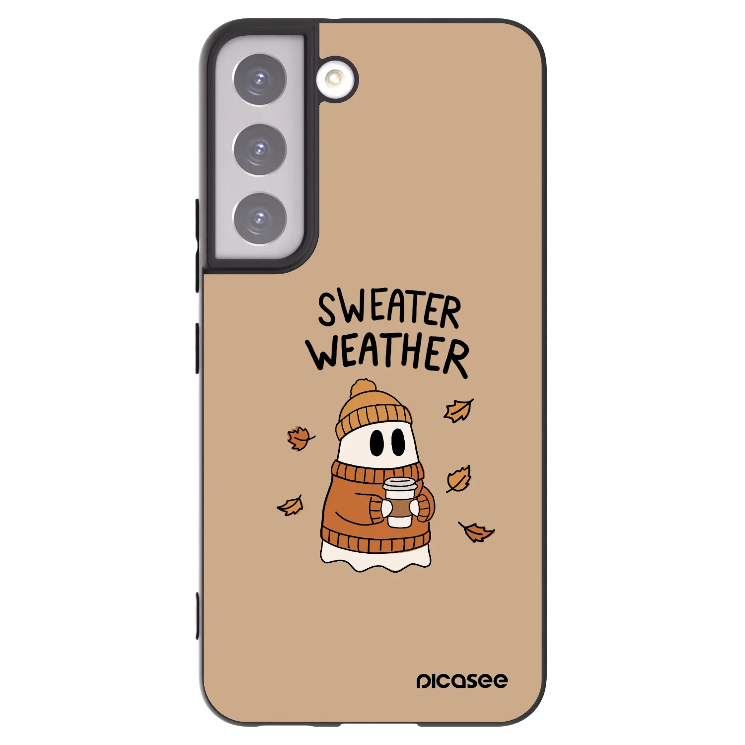 Picasee silikonski črni ovitek za Samsung Galaxy S22 5G - Sweater ghost