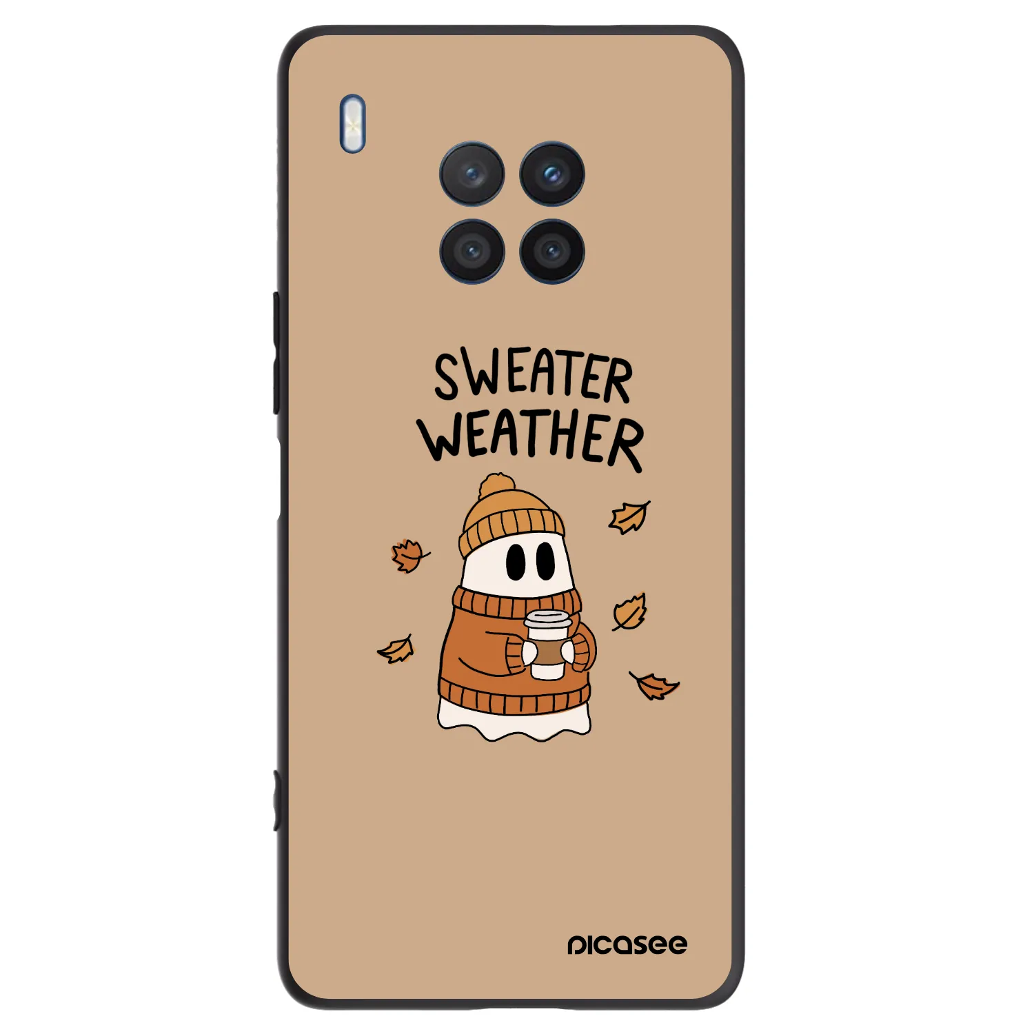 Picasee silikonski črni ovitek za Honor 50 Lite - Sweater ghost