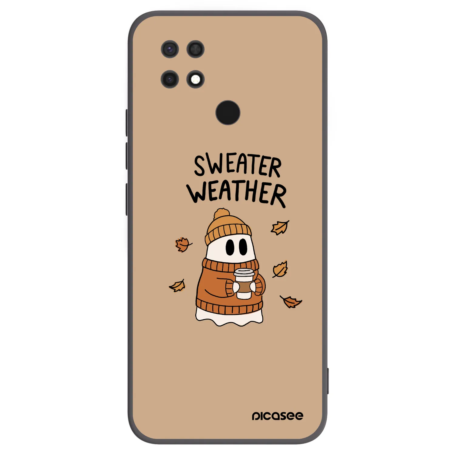 Picasee silikonski črni ovitek za Xiaomi Redmi 10C - Sweater ghost