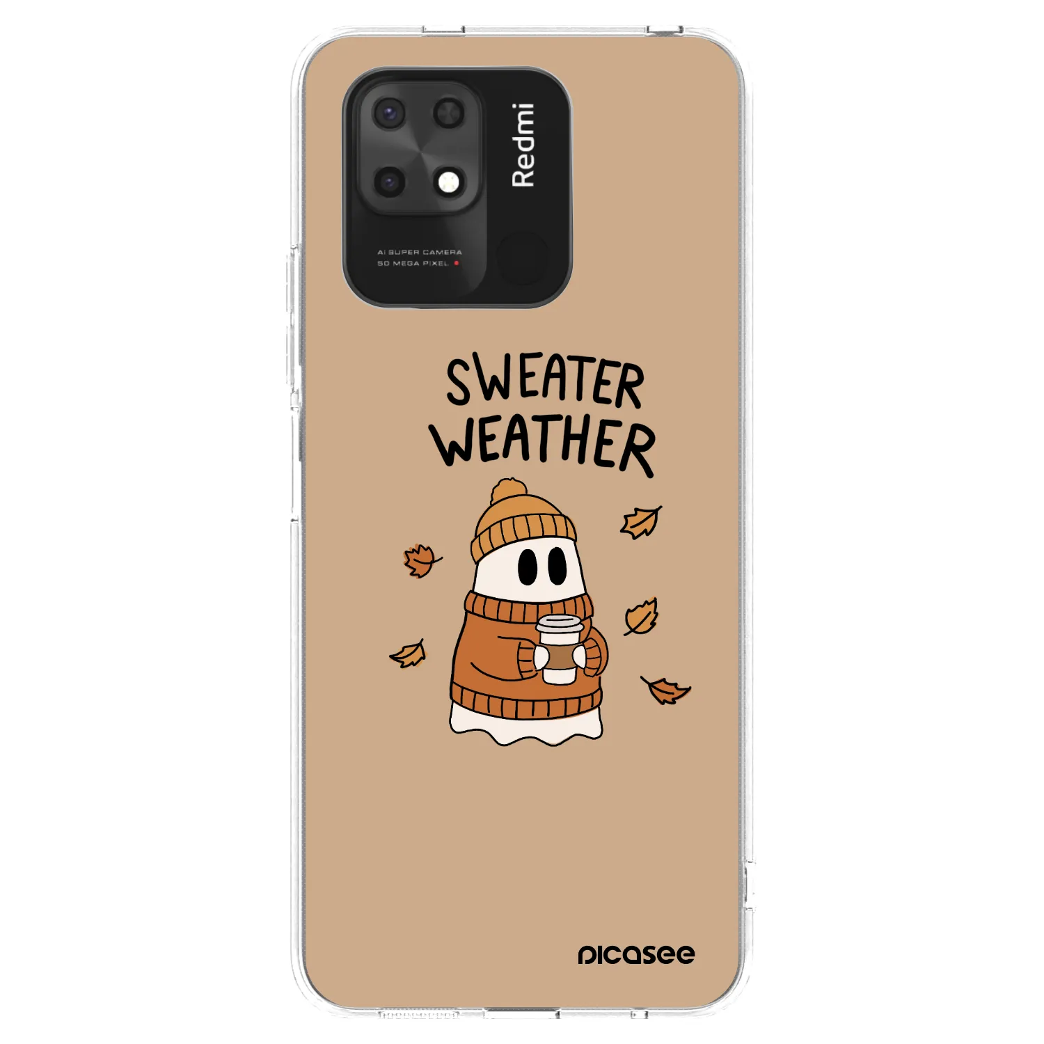 Picasee silikonski prozorni ovitek za Xiaomi Redmi 10C - Sweater ghost