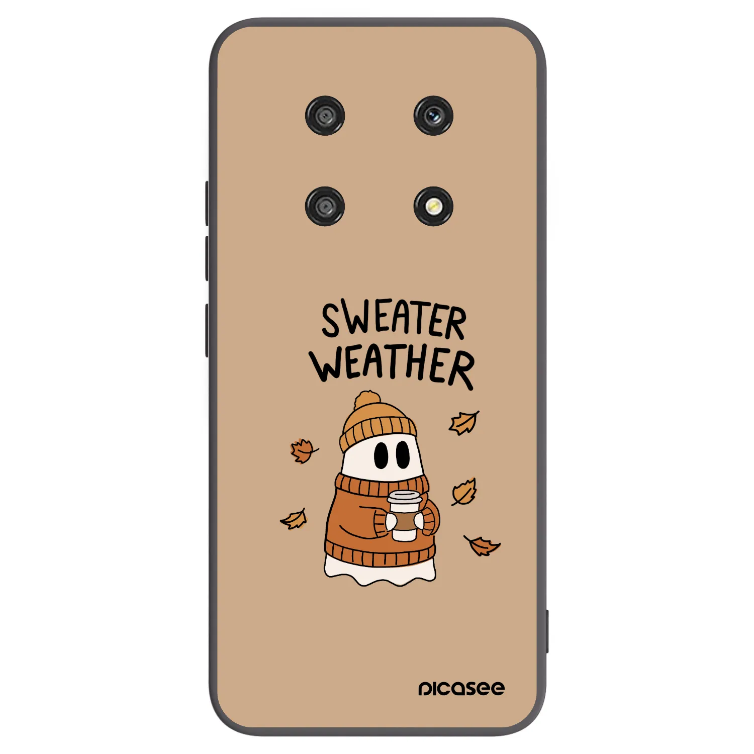 Picasee silikonski črni ovitek za Honor Magic4 Lite 5G - Sweater ghost