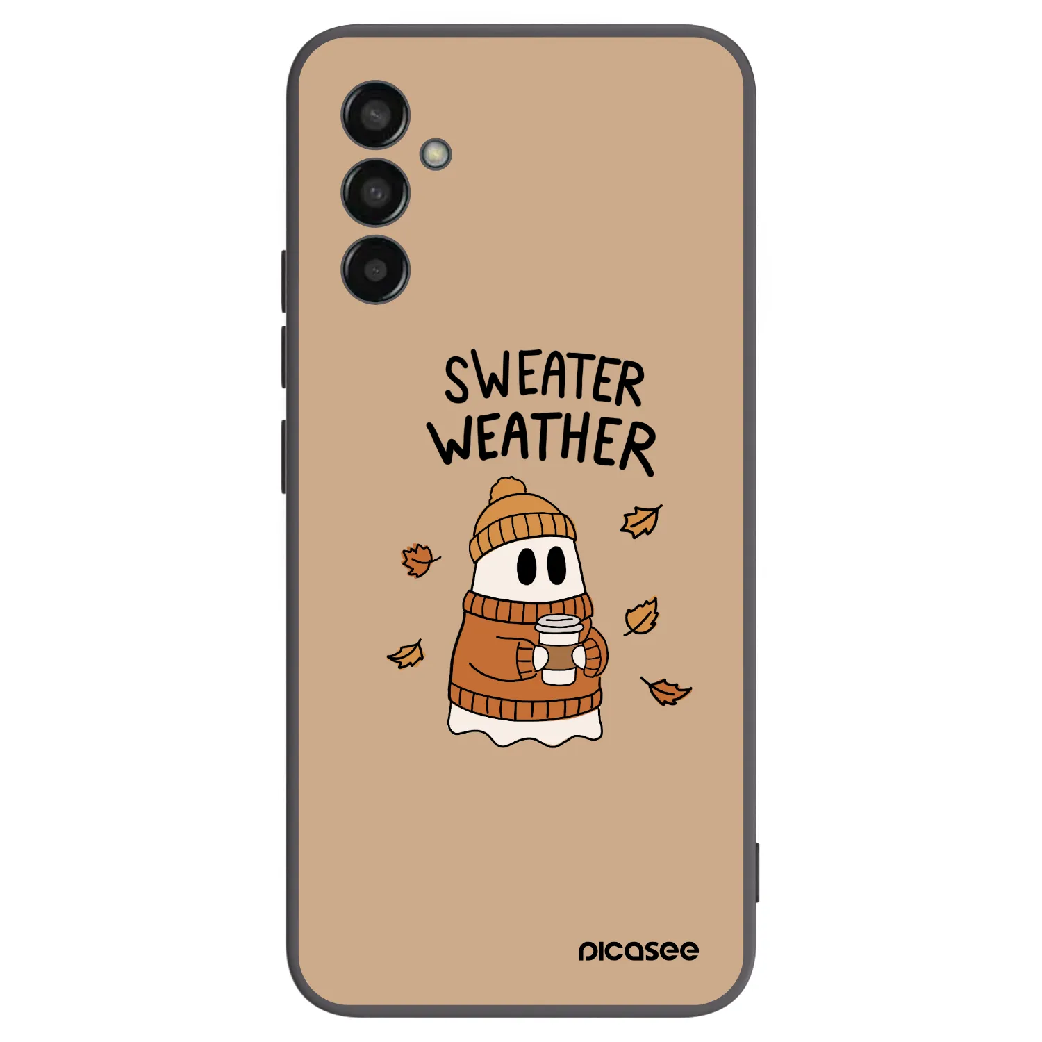Picasee silikonski črni ovitek za Samsung Galaxy M13 M135F - Sweater ghost