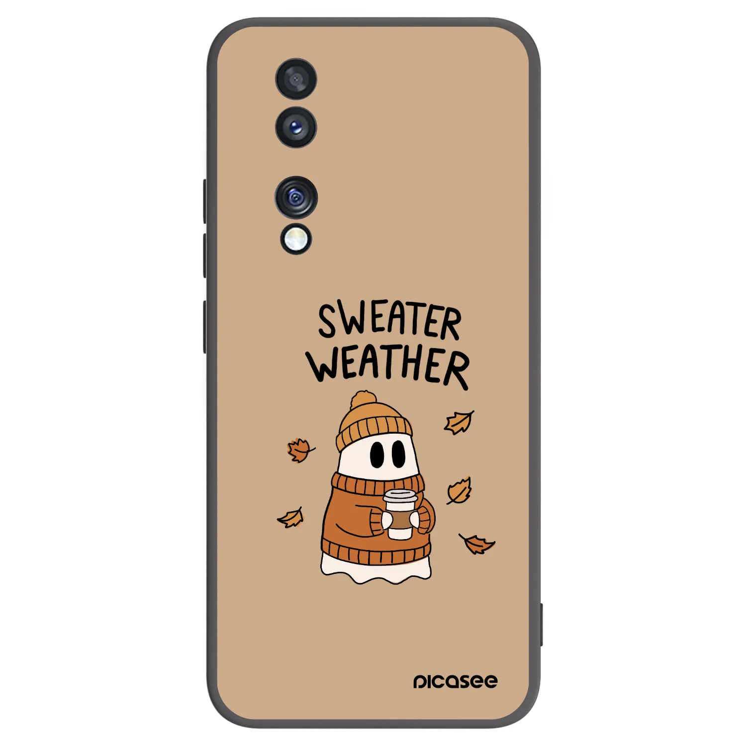Picasee silikonski črni ovitek za Honor 70 - Sweater ghost