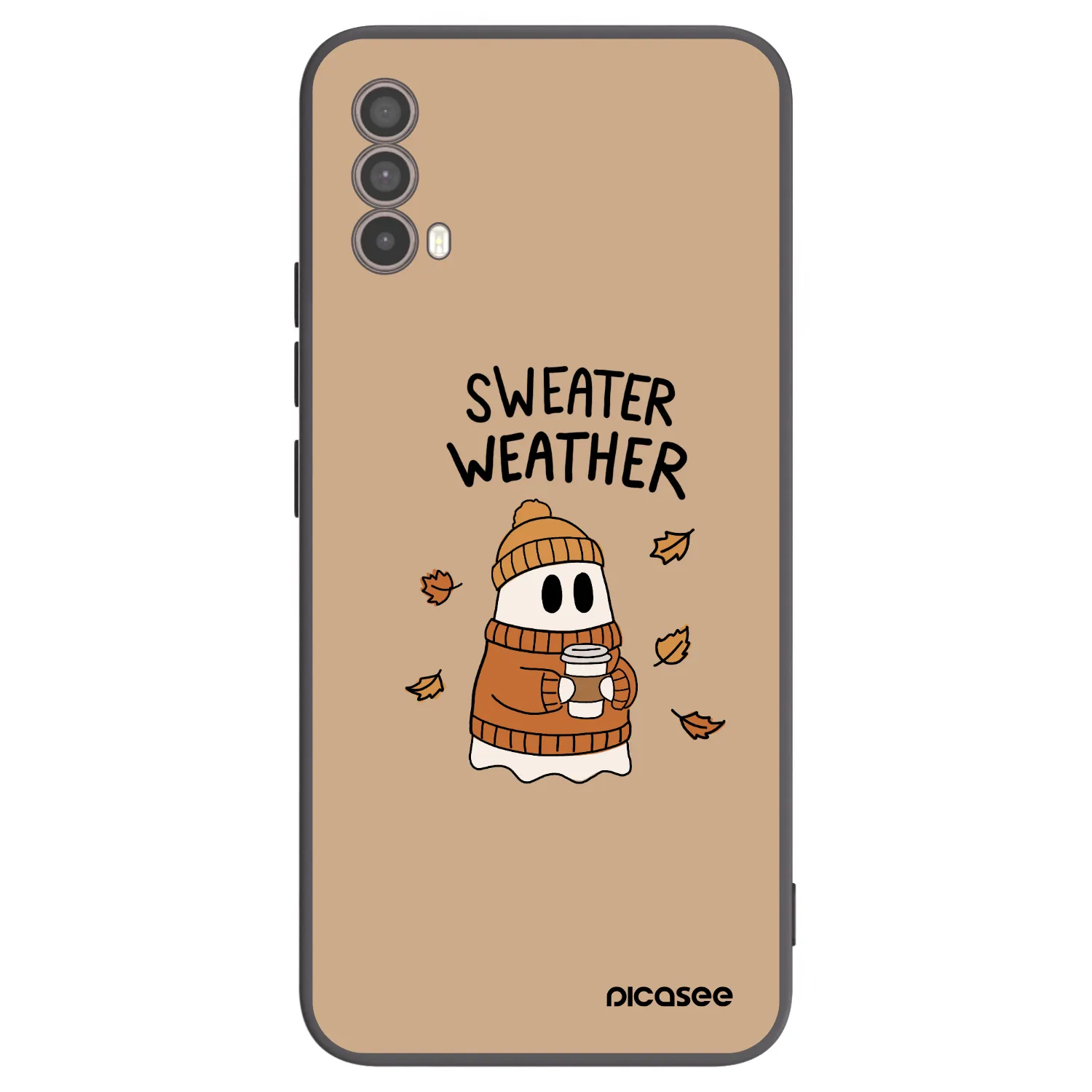 Picasee silikonski črni ovitek za Motorola Moto E40 - Sweater ghost