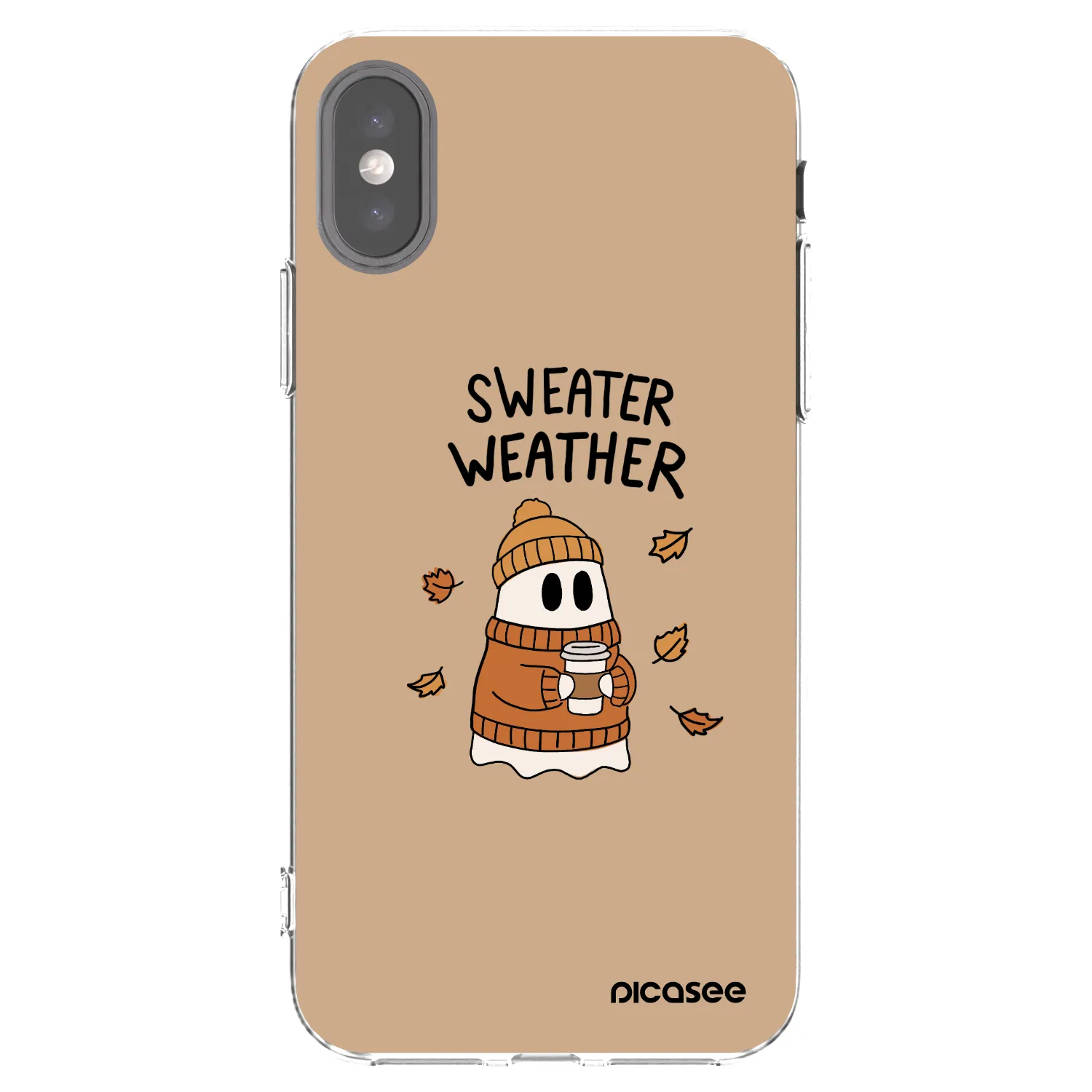 Picasee silikonski prozorni ovitek za Apple iPhone X/XS - Sweater ghost