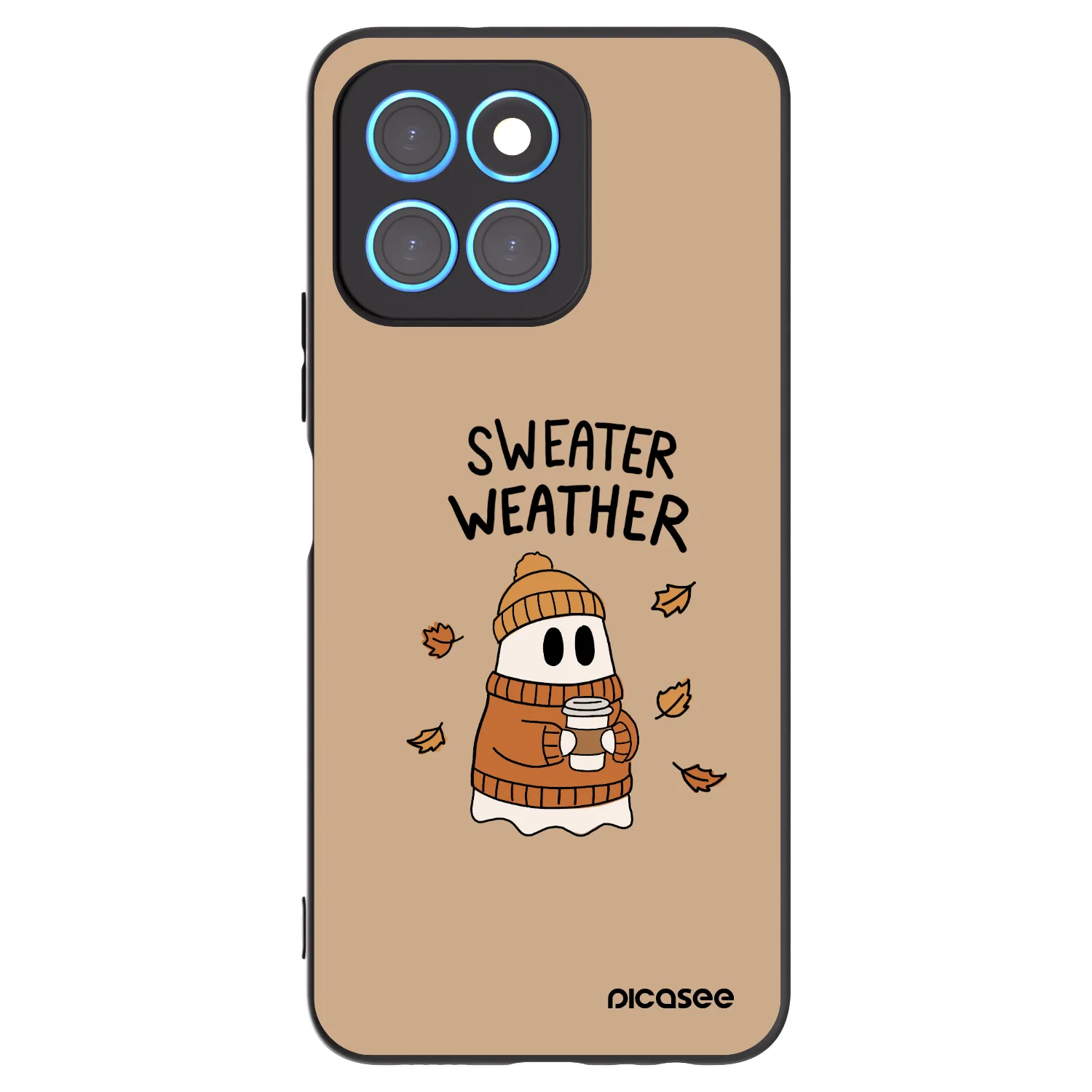 Picasee silikonski črni ovitek za Honor X8 5G - Sweater ghost