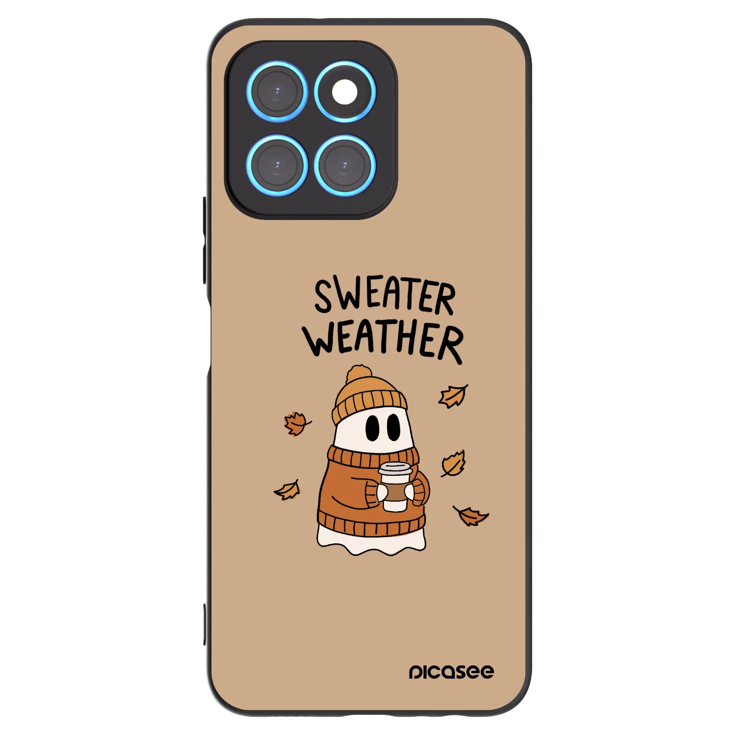 Picasee silikonski črni ovitek za Honor X6 - Sweater ghost