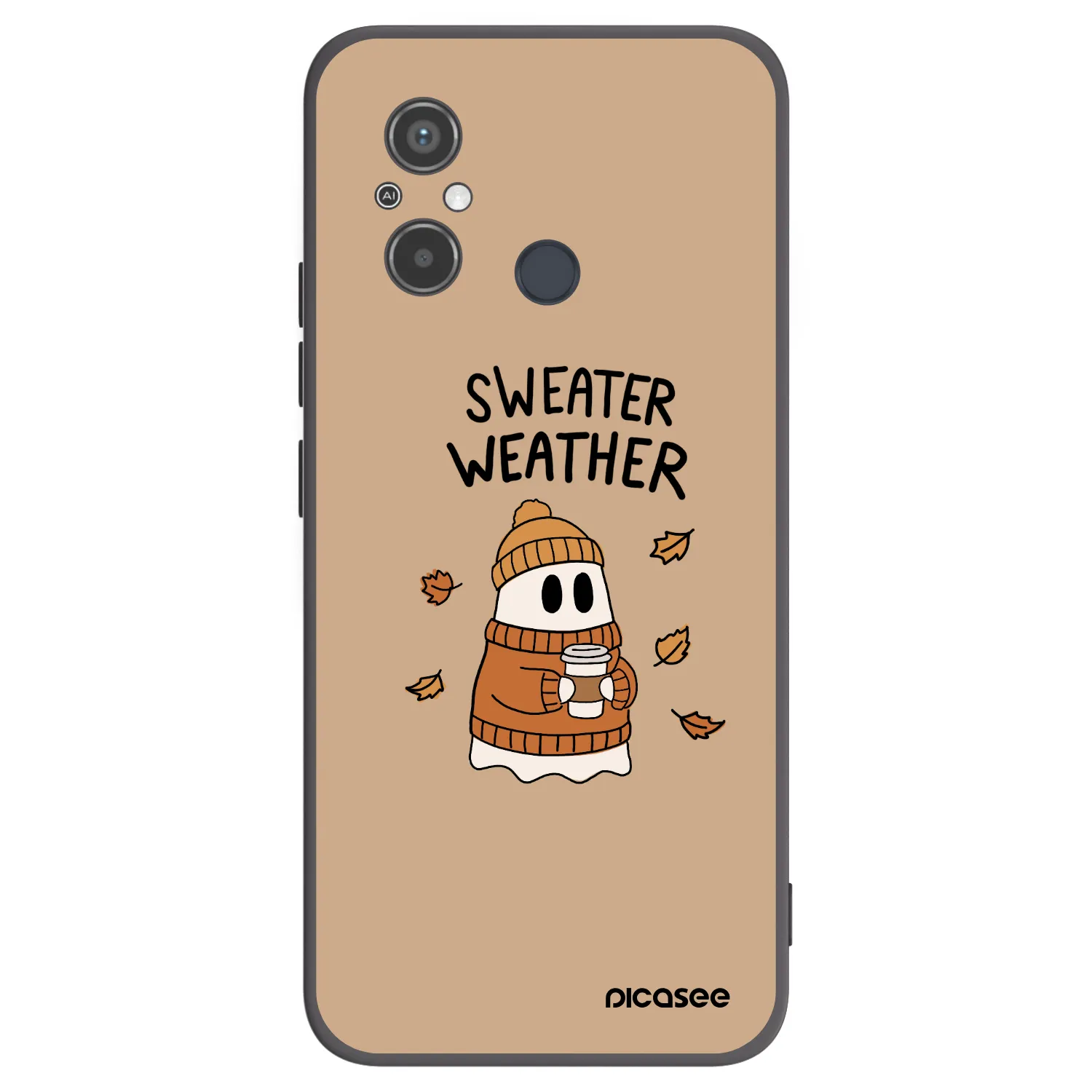 Picasee silikonski črni ovitek za Xiaomi Redmi 12C - Sweater ghost