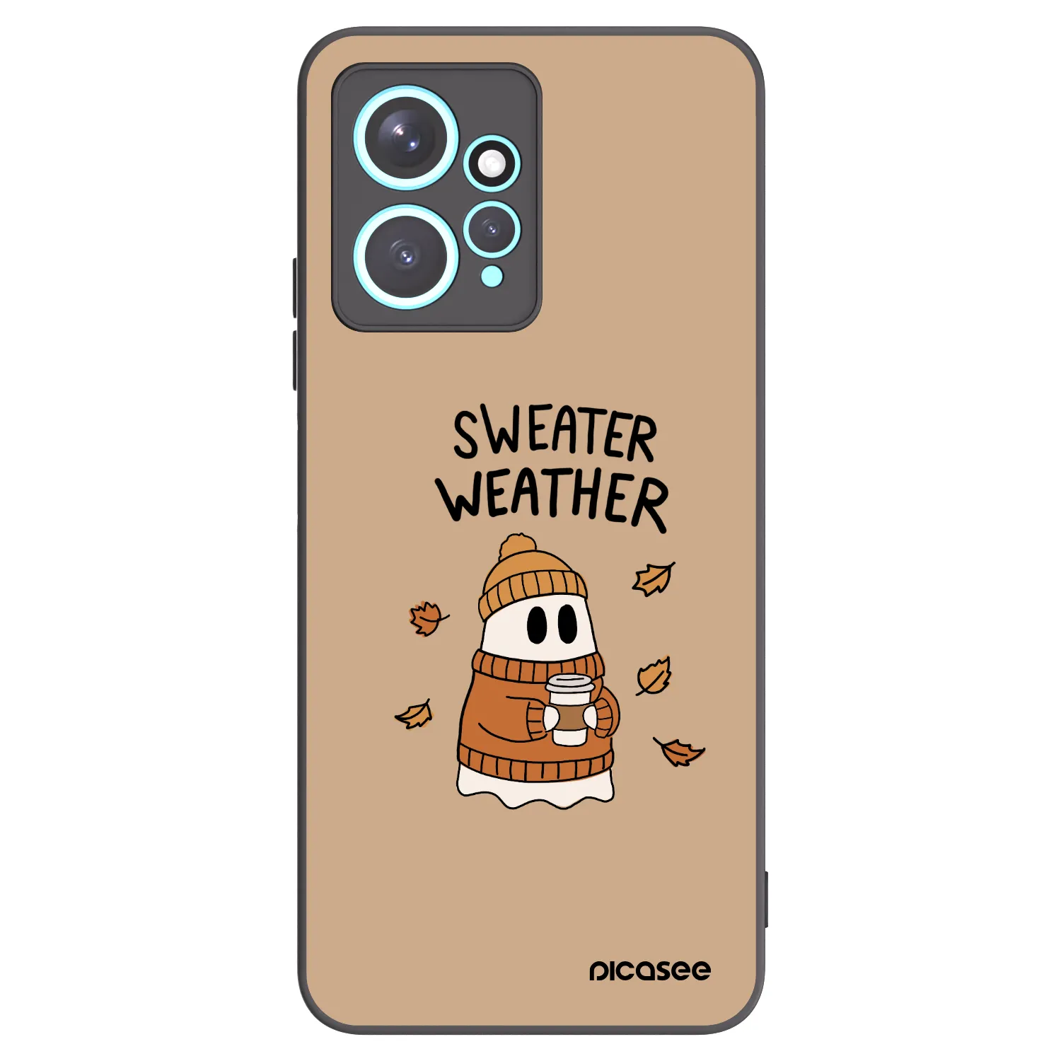 Picasee silikonski črni ovitek za Xiaomi Redmi Note 12 4G - Sweater ghost