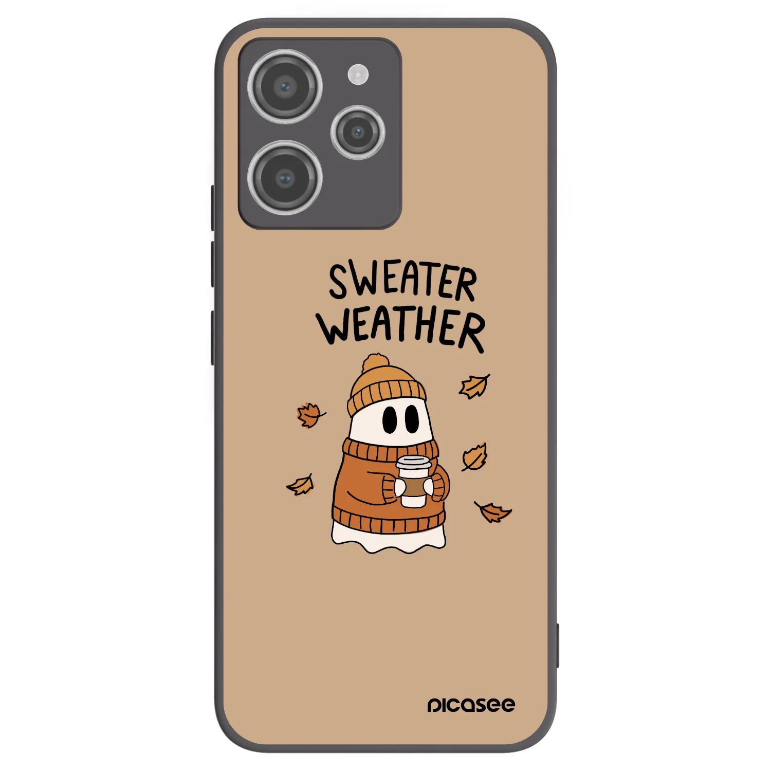 Picasee silikonski črni ovitek za Xiaomi Redmi 12 4G - Sweater ghost