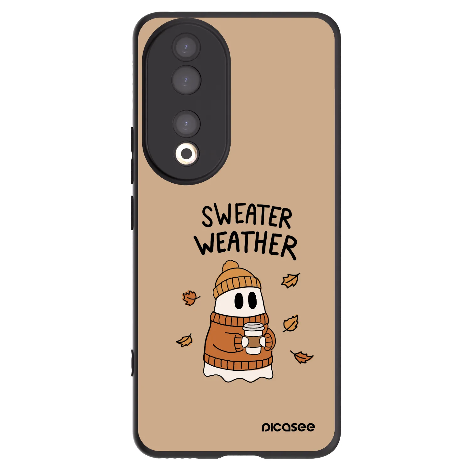 Picasee silikonski črni ovitek za Honor 90 5G - Sweater ghost