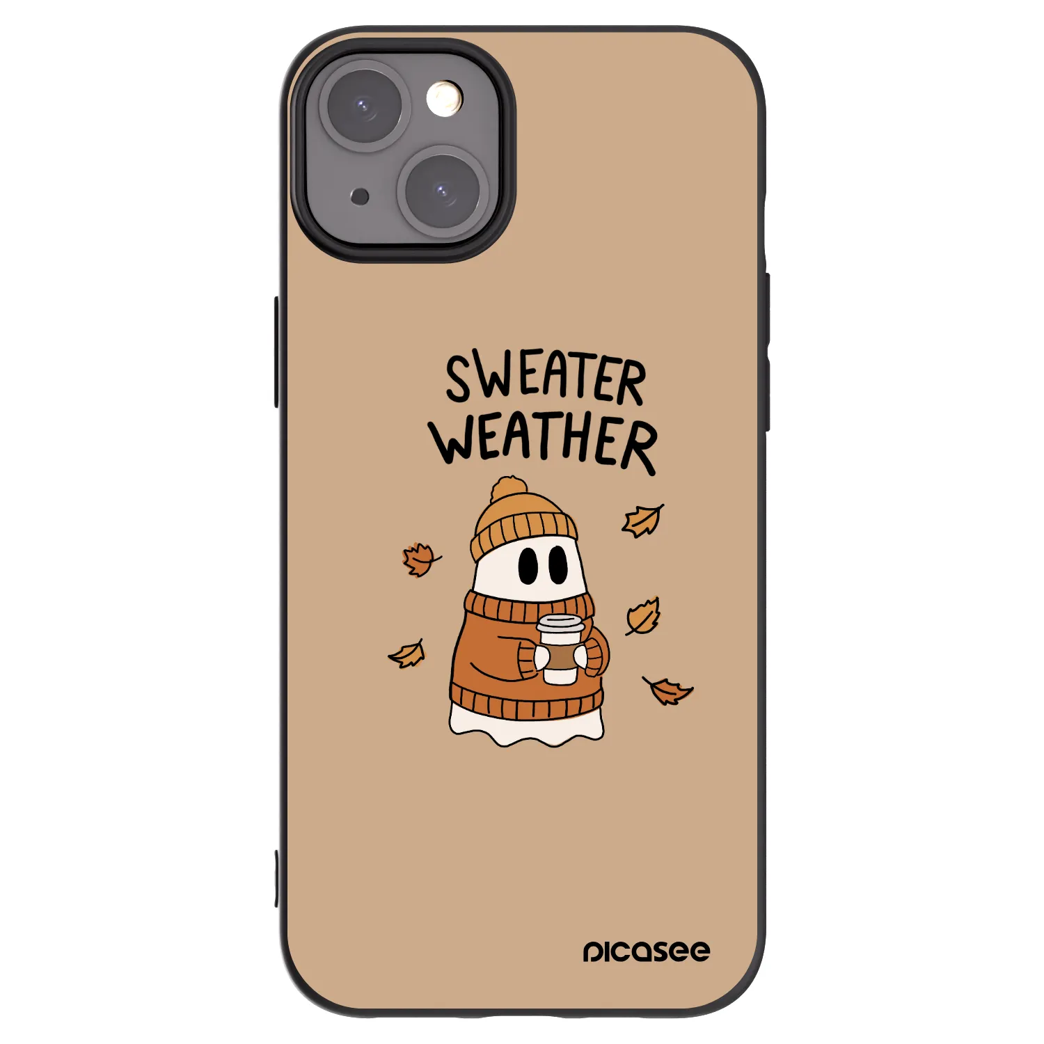 Picasee silikonski črni ovitek za Apple iPhone 15 Plus - Sweater ghost