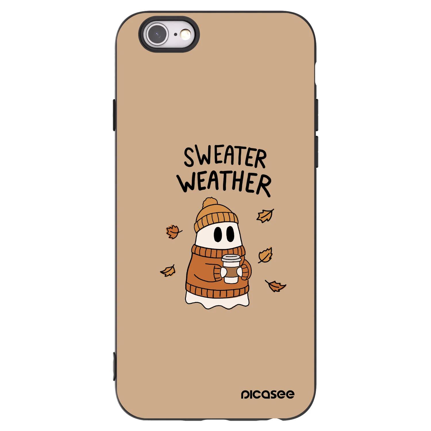 Picasee silikonski črni ovitek za Apple iPhone 6/6S - Sweater ghost