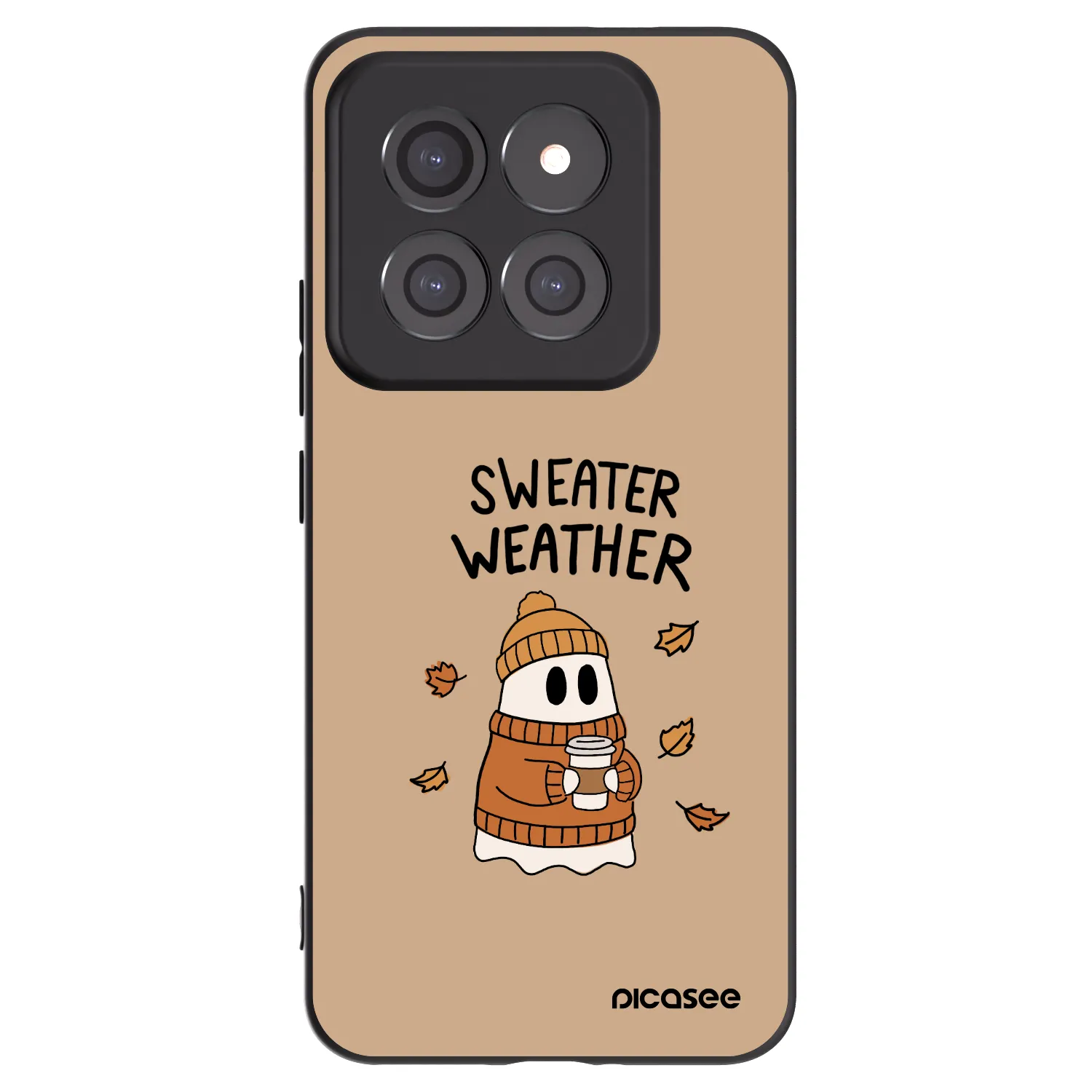 Picasee silikonski črni ovitek za Xiaomi 14 Pro - Sweater ghost