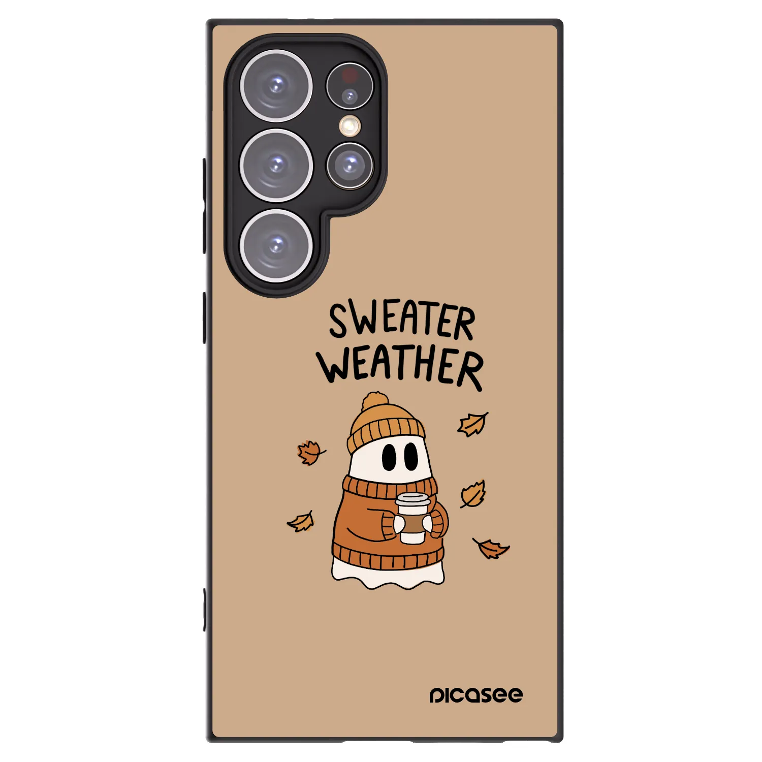 Picasee silikonski črni ovitek za Samsung Galaxy S24 Ultra S928B 5G - Sweater ghost