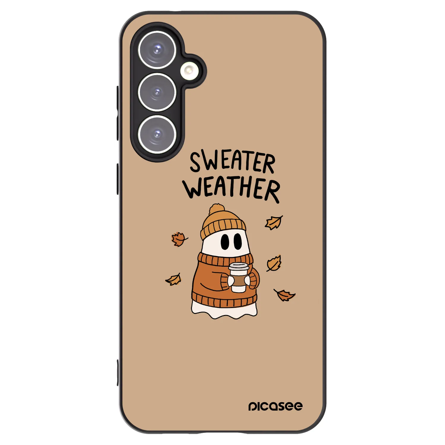 Picasee silikonski črni ovitek za Samsung Galaxy S23 FE S711B - Sweater ghost
