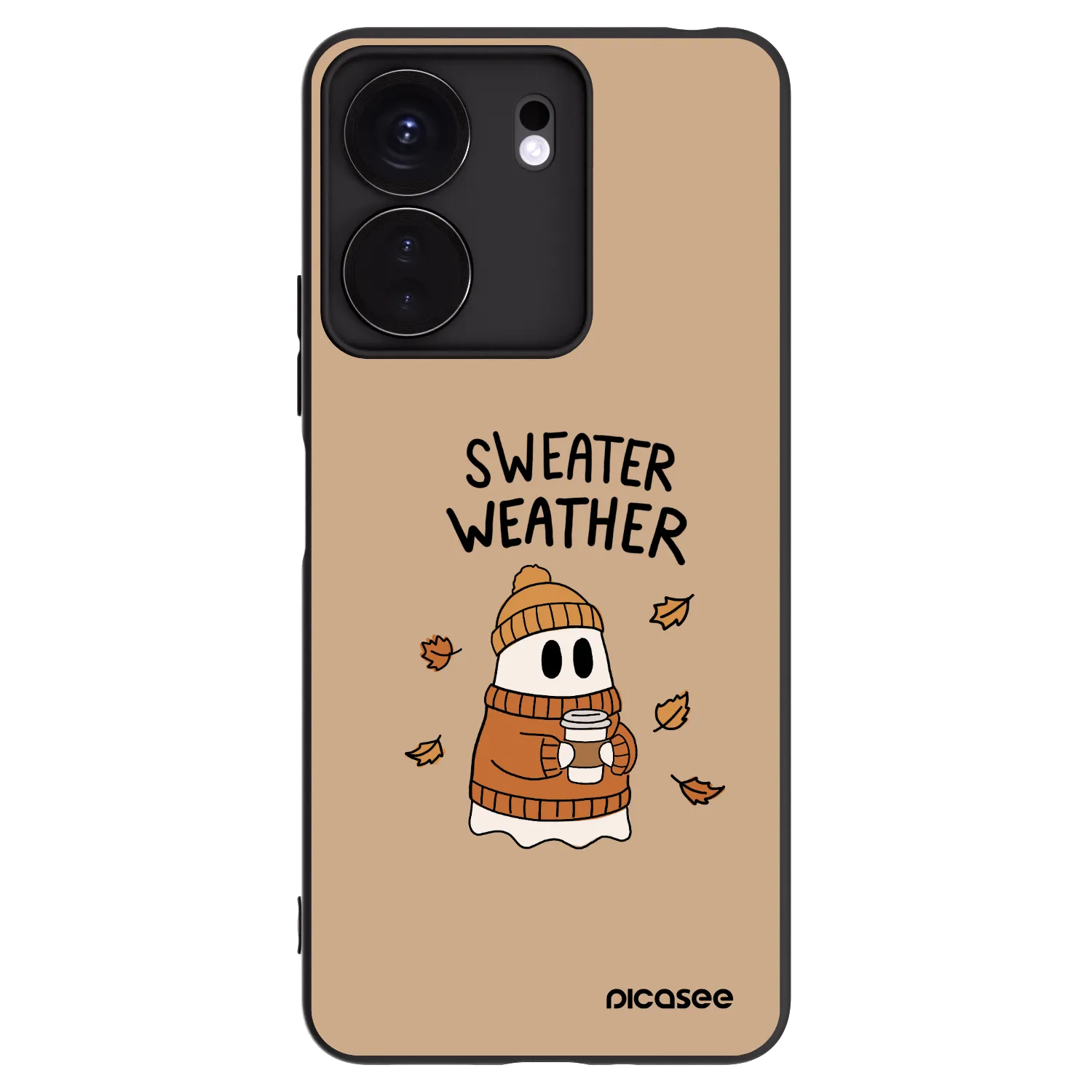 Picasee silikonski črni ovitek za Xiaomi Redmi 13C 4G - Sweater ghost
